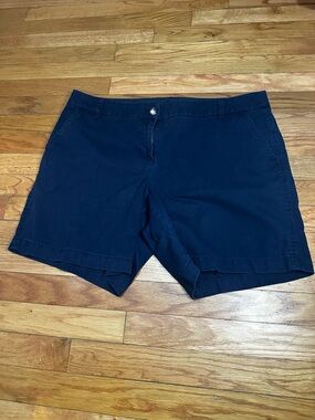 J. Crew Woman’s Navy Chino Shorts 7” Inseam Sz 14